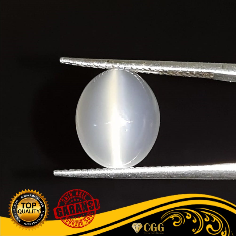 Batu Natural Moonstone Cat Eye's eye Colorless, Bodyglass