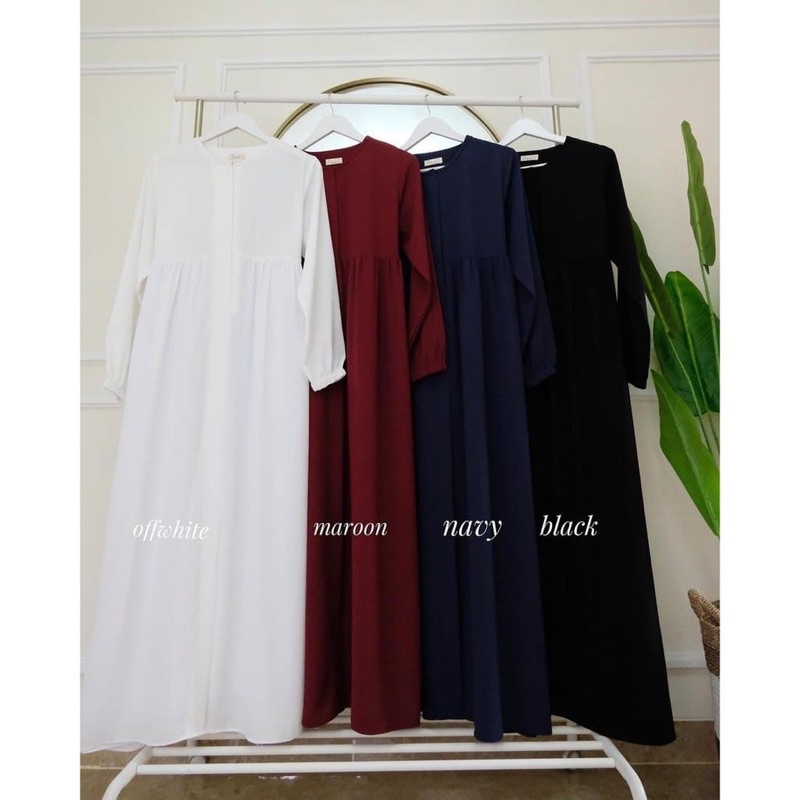 (MGA) GAMSI DIBANA REMPEL DAILY BUSUI WANITA DRESS MOSCREPE