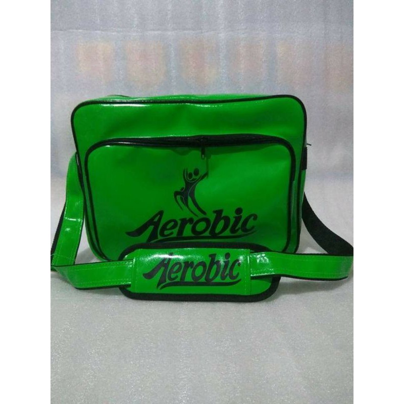 tas slempang Aerobic hijau/gym/zumba/fitnes/yoga