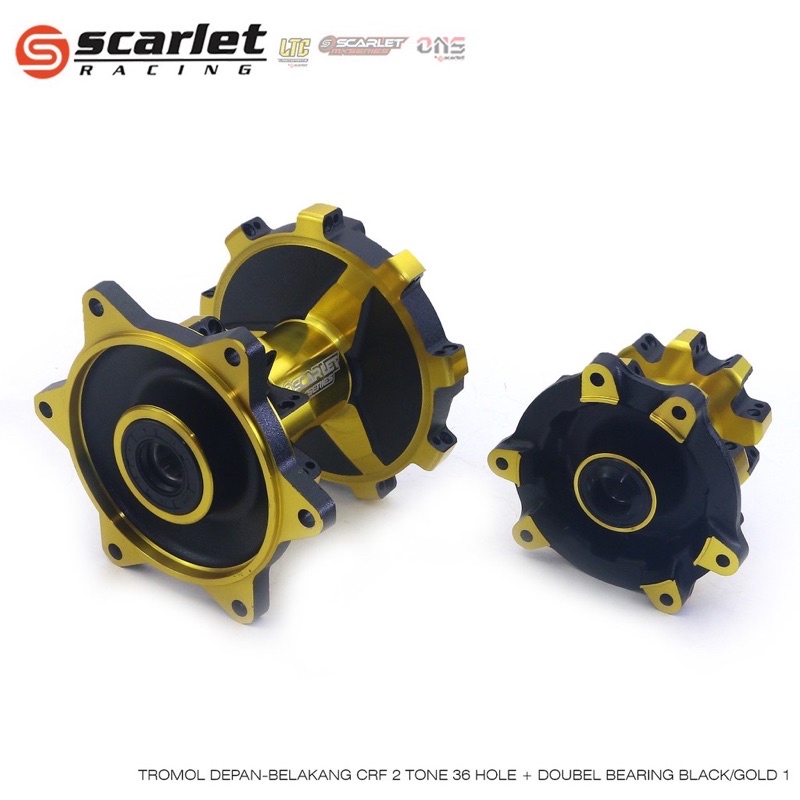 Tromol Trombol Hub Trail Crf 150 Depan Belakang 2 Tone two tone Honda CRF 36 Hole Double Bearing Sca