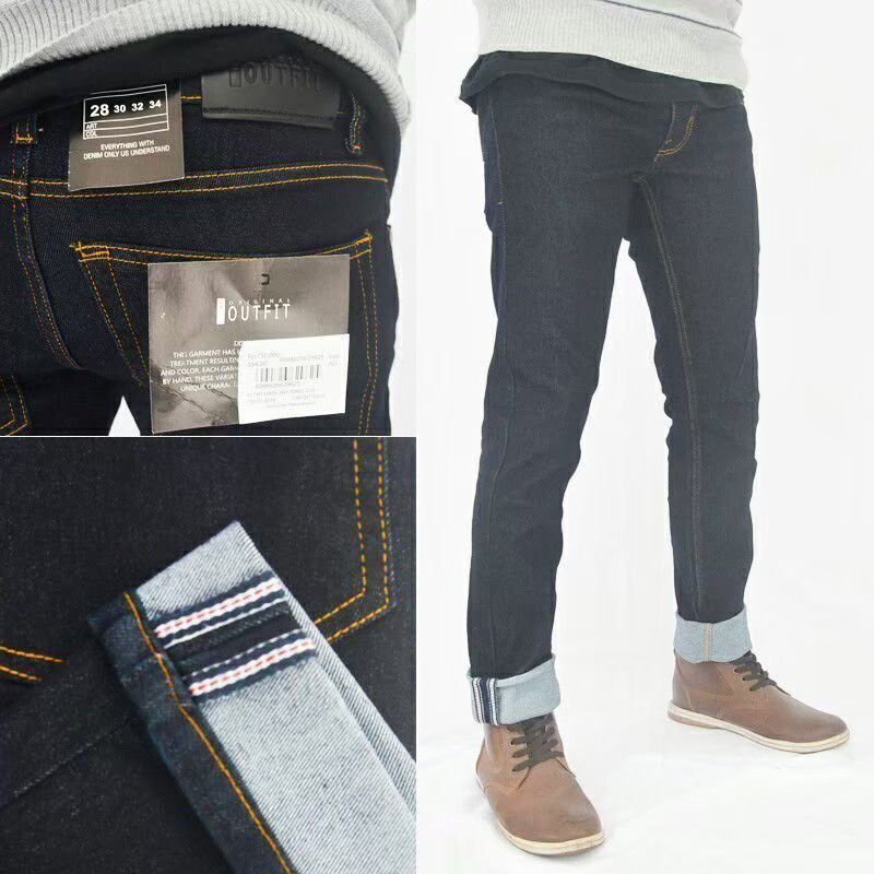 CELANA JEANS PRIA SELVEDGE ACCENT THE ORIGINAL OUTFIT TERBARU