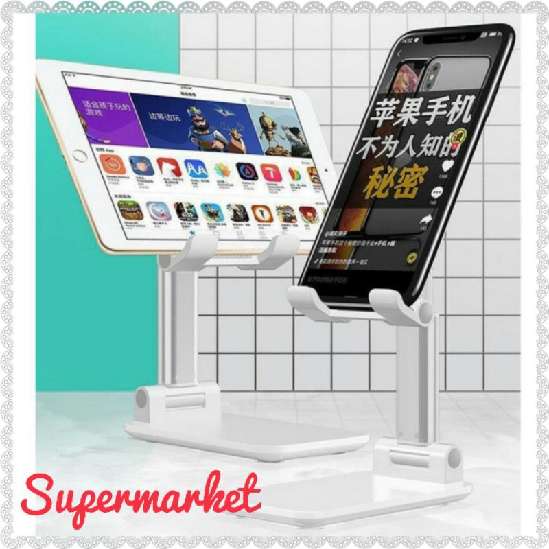 Holder Phone Stand Universal Folding Dekstop - Dudukan HP - Tablet