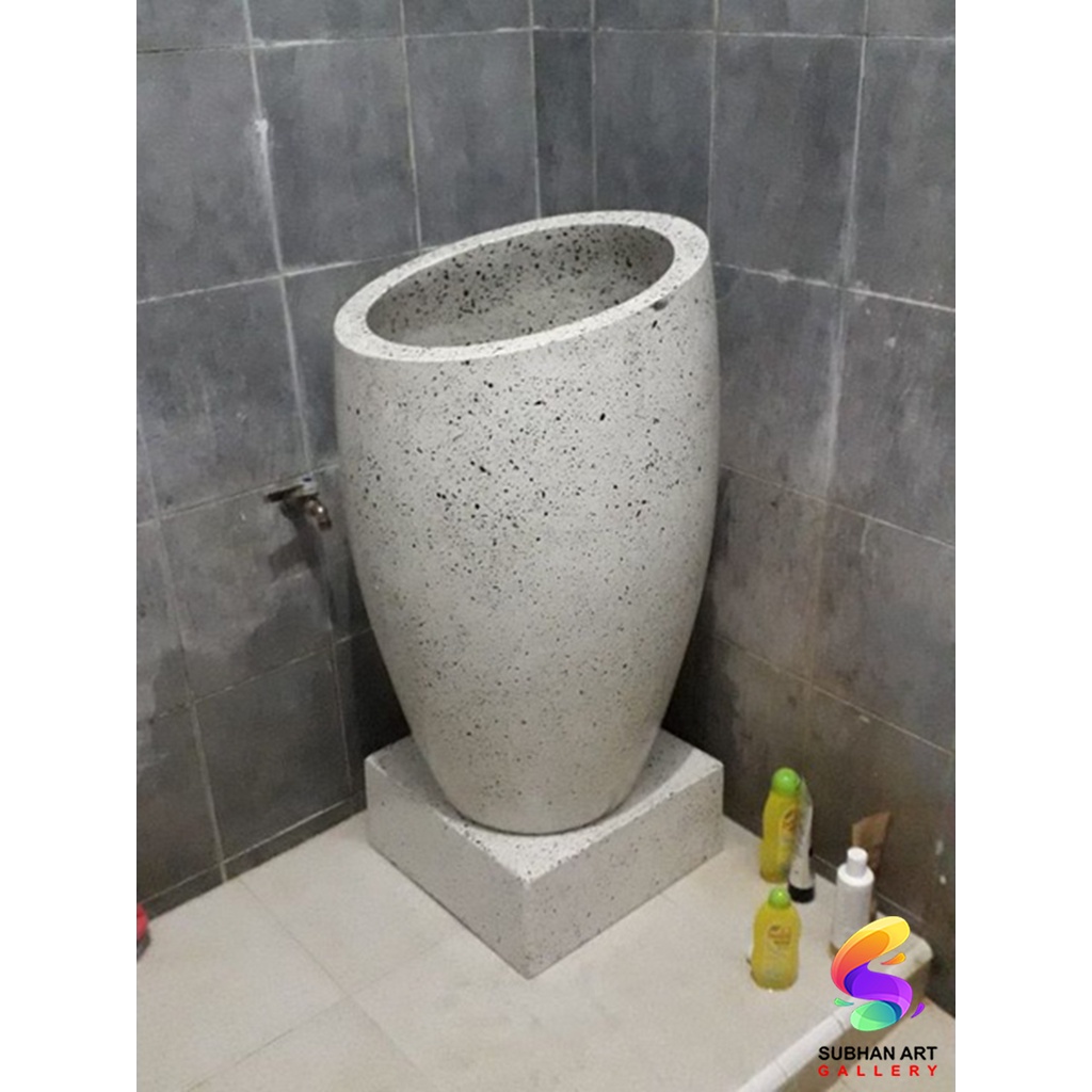 Bak Mandi Teraso Guci Miring 80x42