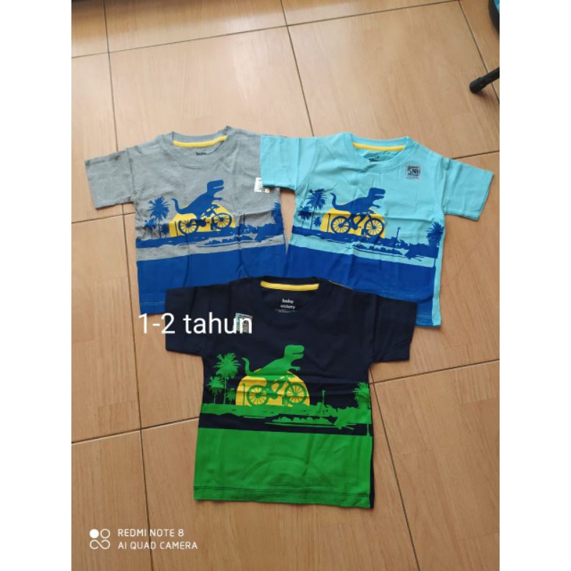 Baju Atasan kaos anak Laki laki 1 &amp; 2 tahun