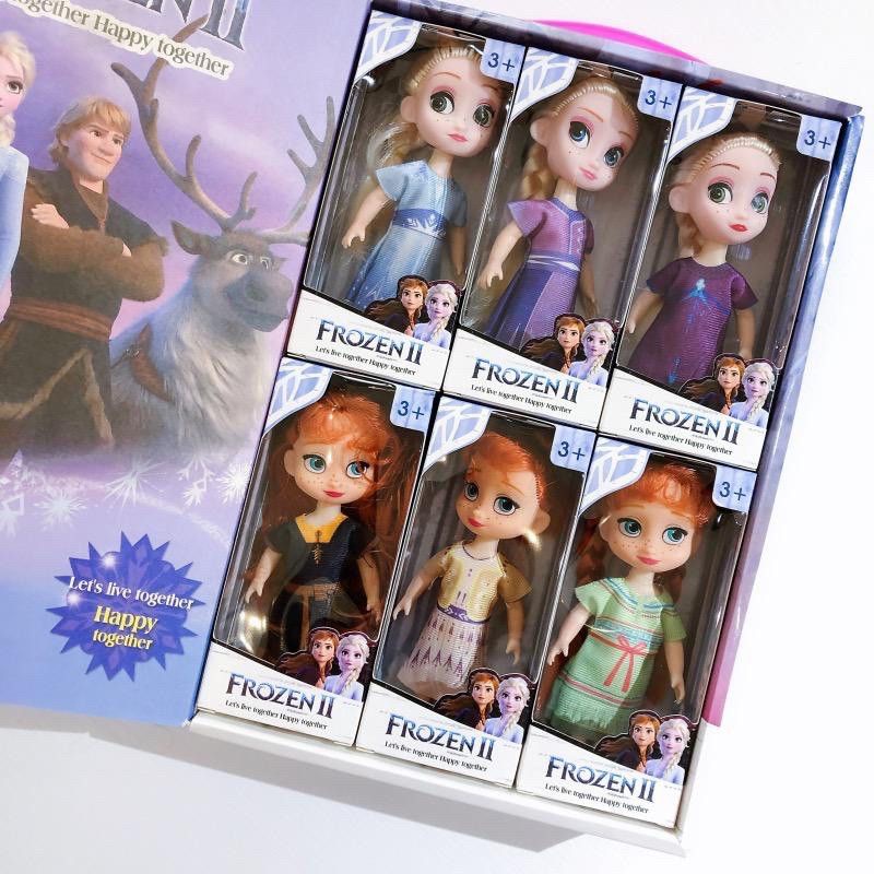 Mainan Boneka Frozen Mini Dolls Set 6 Karakter