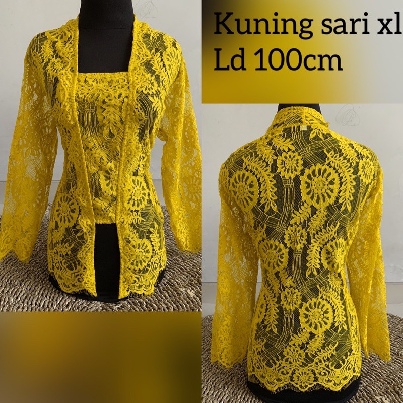 Kebaya Brokat Semi Prancis/Kebaya Lengan Lonceng