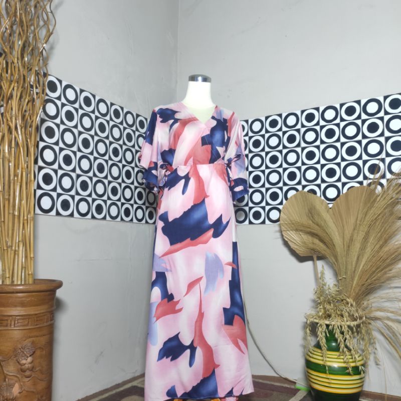 BESTSELLER DASTER KIMONO LENGAN LONCENG RAYON PREMIUM LD 120 PB 125 BUSUI FRIENDLY-Motif 3