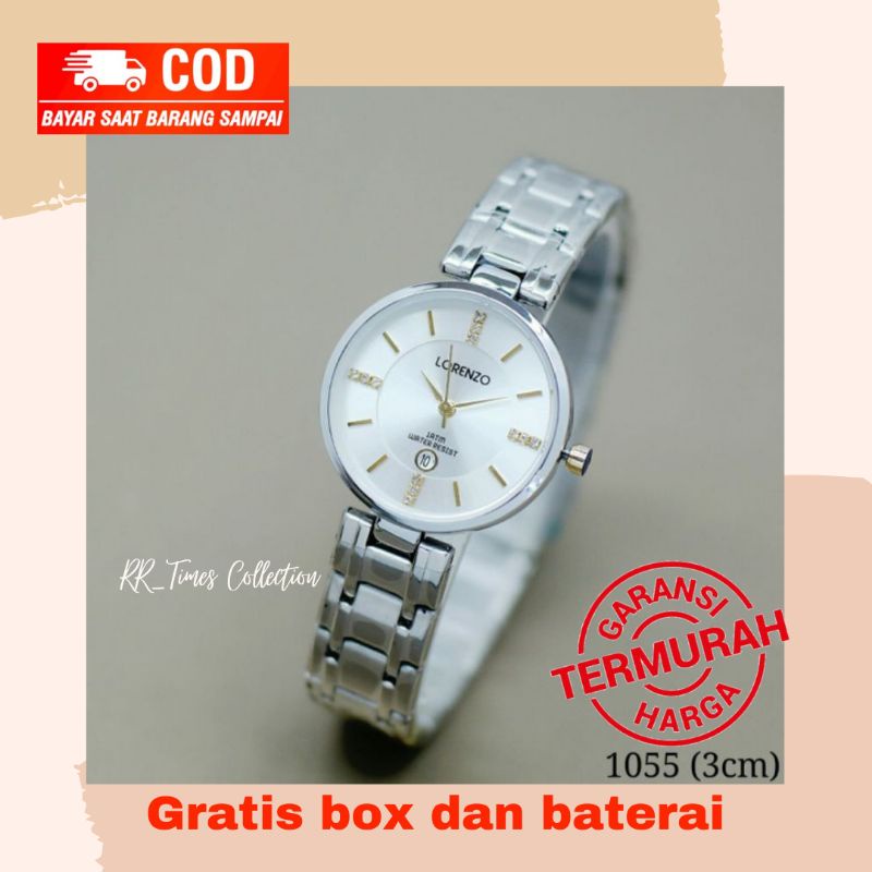 Jam Tangan Cewek Rantai Kecil Stainless Stell Include Box
