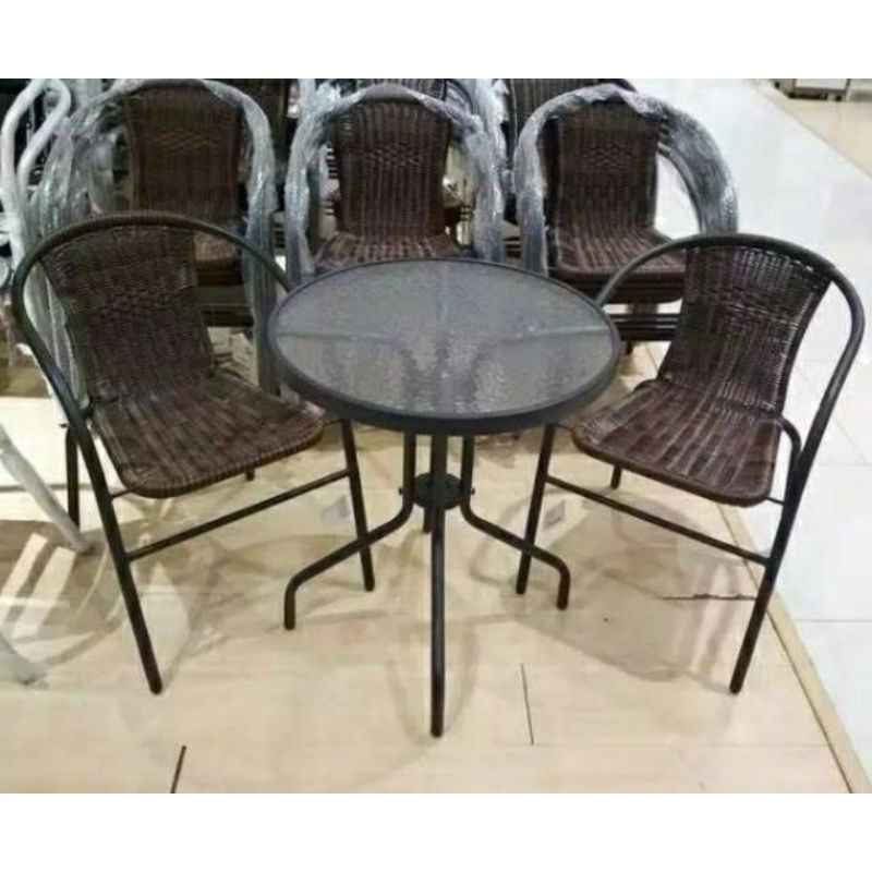 Kursi taman satu set plus meja informa