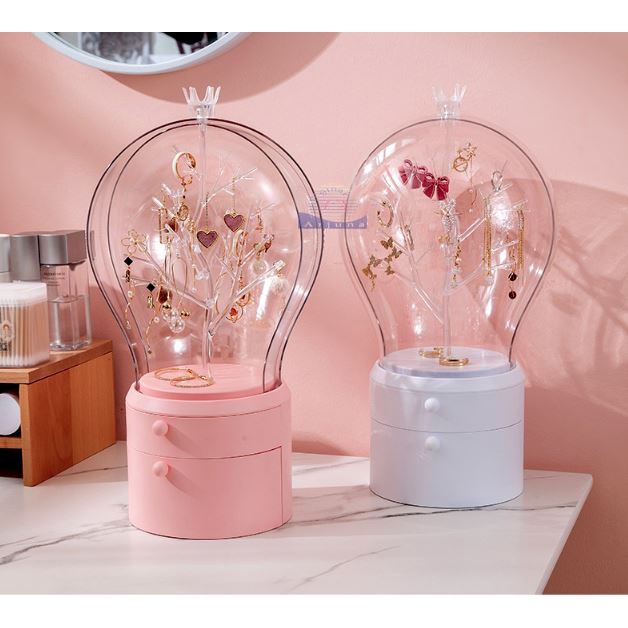 Rak kosmetik Lampu Tumblr Makeup Storage Organizer Tempat Penyimpanan