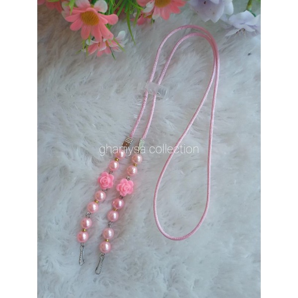 Strap kalung masker hijab 2in1/Kalung hijab masker/Tali masker