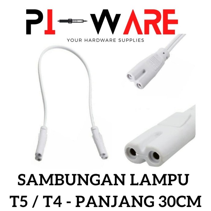 Sambungan Socket TL Lampu LED T5 / T4 Panjang 30cm