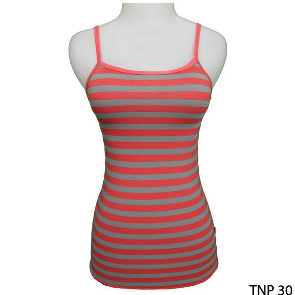 Atasan Tank Top / Singlet Wanita - Motif Salur (COMB)