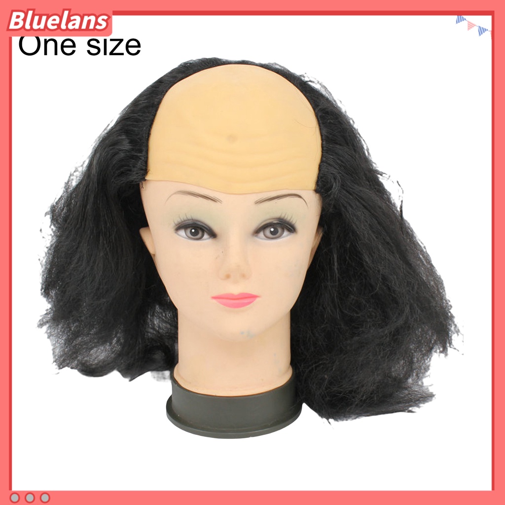 Wig Rambut Botak Palsu Universal Bahan Lateks Dapat Digunakan Kembali Untuk Cosplay Halloween