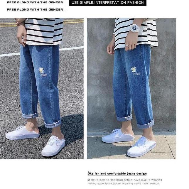 Harga TERMURAAH.. Celana Jeans Musim Panas Pria Elastis Longgar Musim Semi dan Musim Gugur Bagian Ti