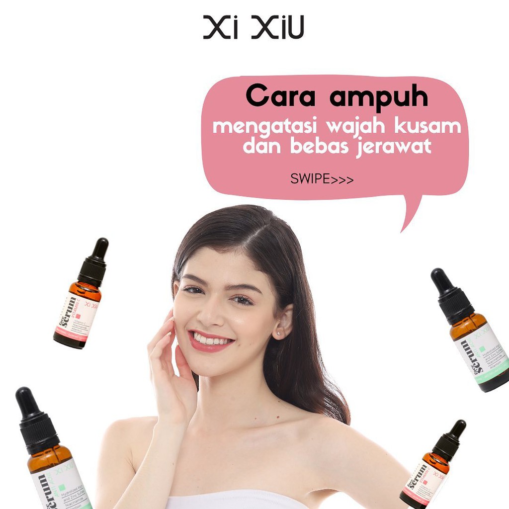 (BOSS) XI XIU Face Serum Whitenig Gold | Vitamin C | Anti Acne  - 20ml | xixiu serum wajah