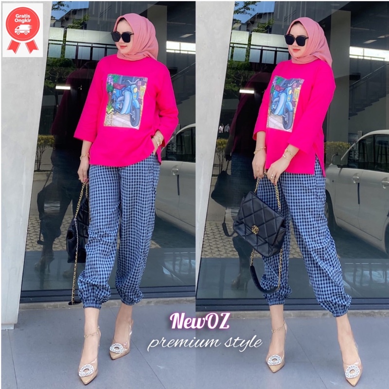 setelan celana shaqueenara/shaqueenara/set cel shaqueenara/set celana new oz/set cel new oz/new oz/t