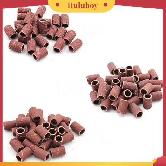 Huluboy Huluboy♡ 50pcs Amplas Kuku Bentuk Bulat Untuk Nail Art DIY