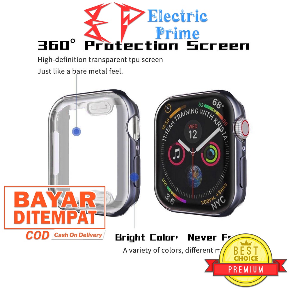 Case Apple Watch Series 7 8 9 41 45mm 2021 2022 TRIPLEDI 3D TPU Silikon Full Cover Waterproof A2476 A2478 A2475 A2477