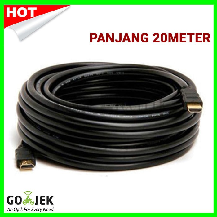 KABEL HDMI To HDMI High Speed High Quality Gold 20 METER TEBAL KUAT