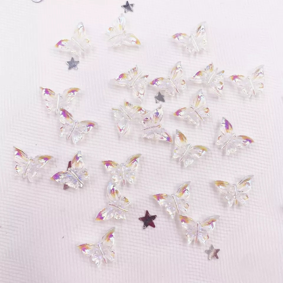 KUPU MINI TRANSPARAN BAHANJ CRAFT BAHAN TASBI8H DIGITAL BAHAN NAILART