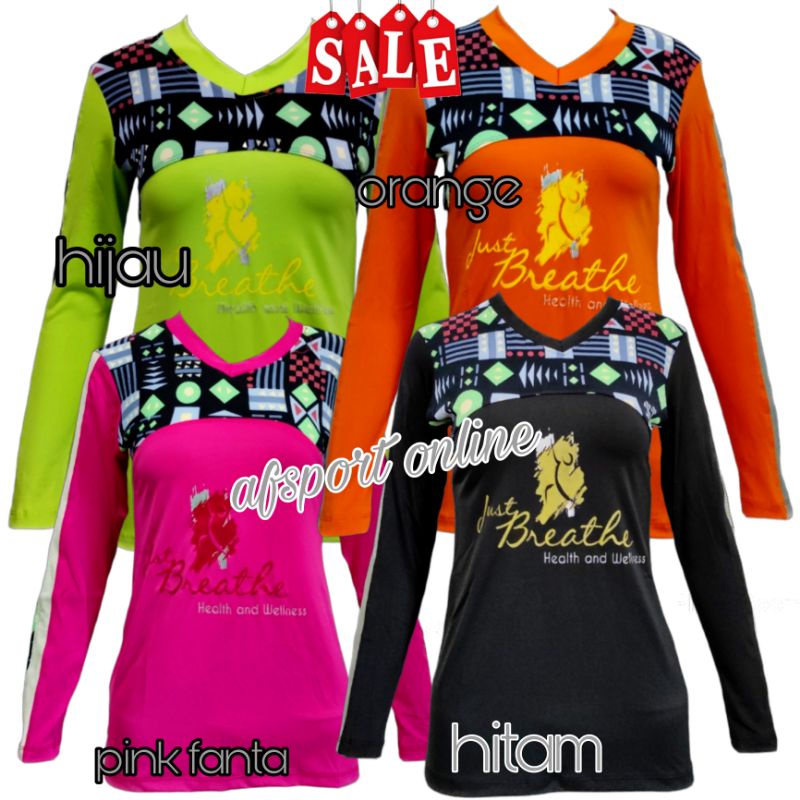 atasan senam baju senam wanita olahraga zumba kaos olahraga senam bandung