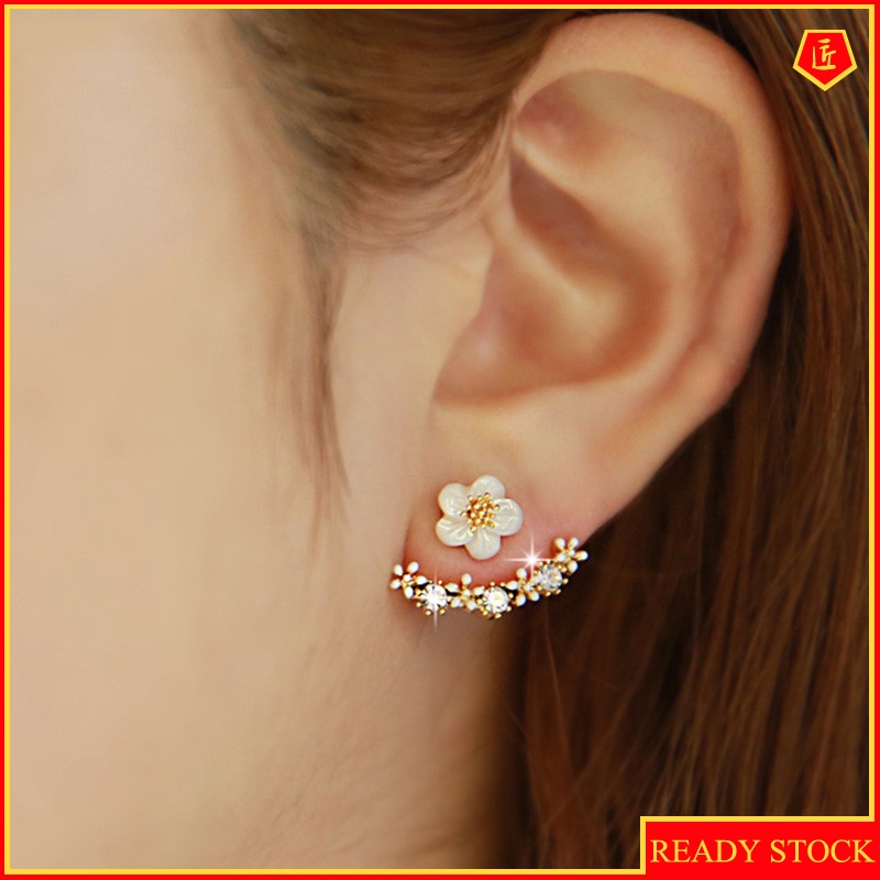 [Ready Stock]Fairy S925 Silver Flower Earrings Elegant