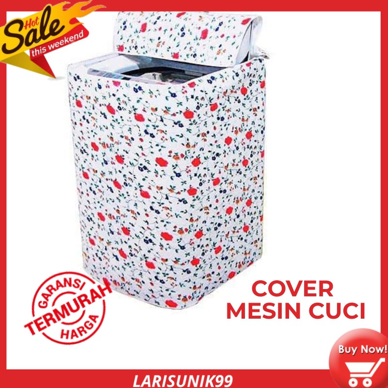Cover Mesin Cuci Pelindung Mesin Cuci Bahan Plastik PEVA Dekorasi-1