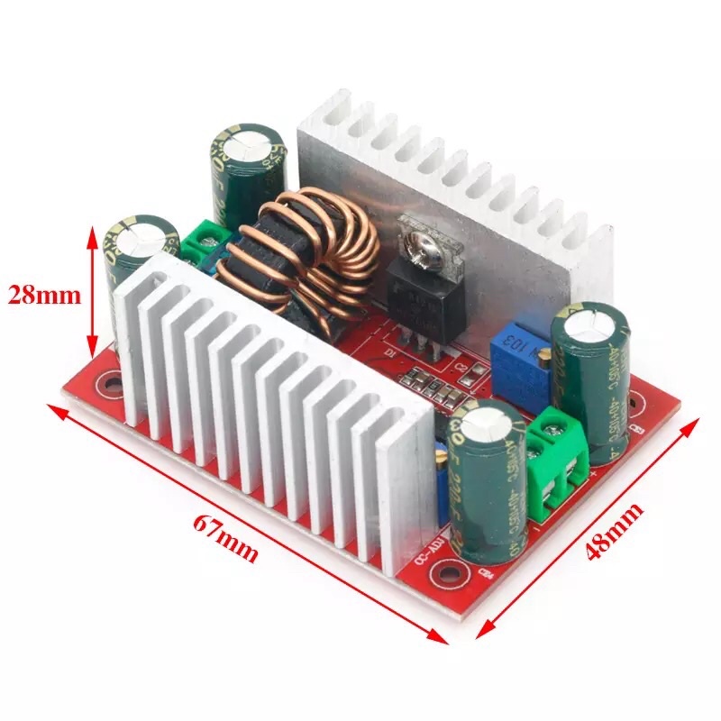 Step-up 8.5 -50 V untuk 10 -60 V DC 400 W 15A Meningkatkan Converter Konstan Power Supply Driver