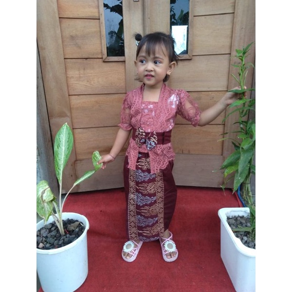 kebaya lengan kerut anak-anak/kebaya anak/pakaian adat bali anak