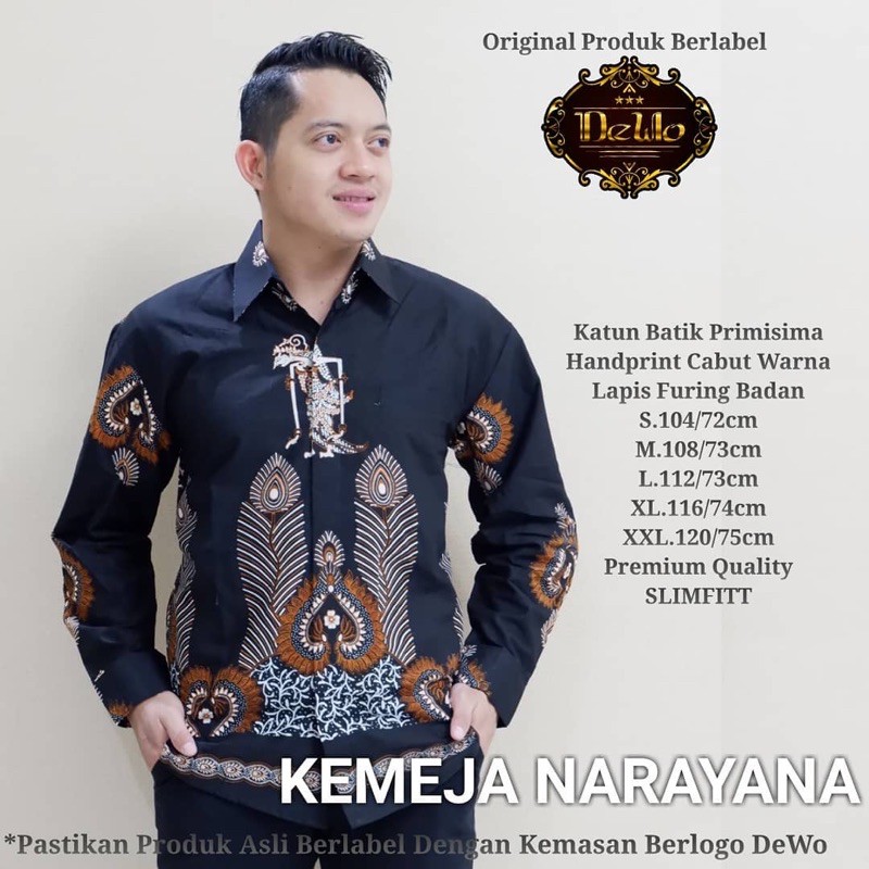 Batik NARAYNA FULL FURING Katun Halus Size M-XXL High Quality