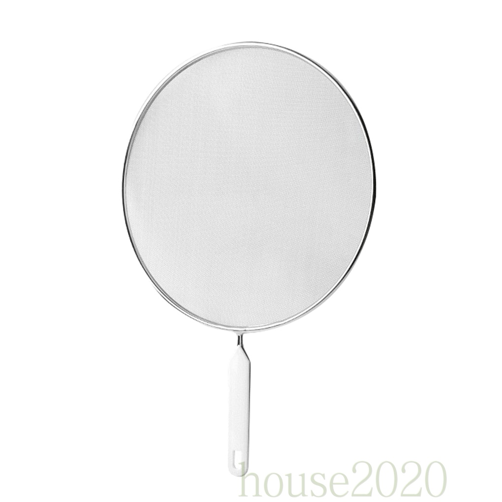 [house2020]Splatter Screen Frying Pan Cover Hot Oil Grease Splash Guard Stainless Steel Protector Home Kitchen Accessory