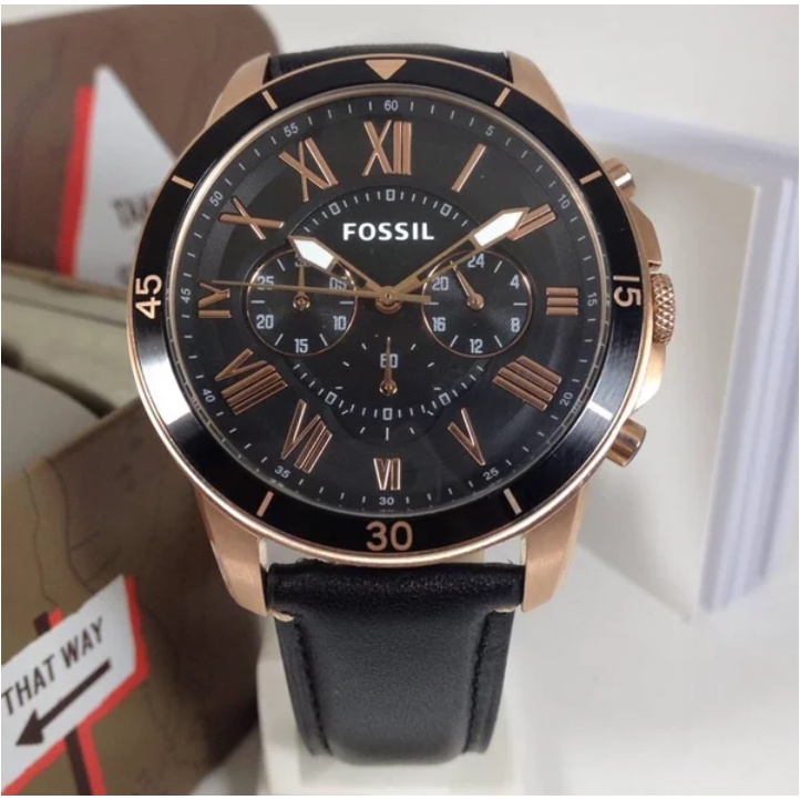 JAM TANGAN PRIA FS 5237 PROMO POSSIL STRAP KULIT ORIGINAL