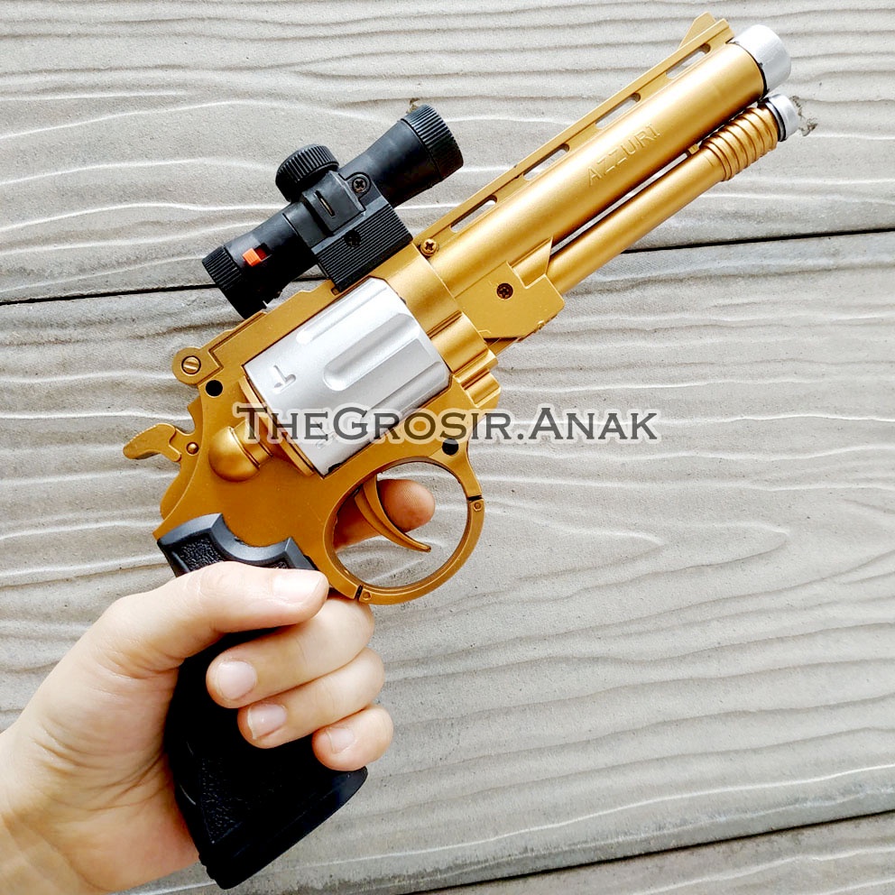 Azzuri PO2265G FOTO ASLI Mainan Pistol Koboy Sudah SNI