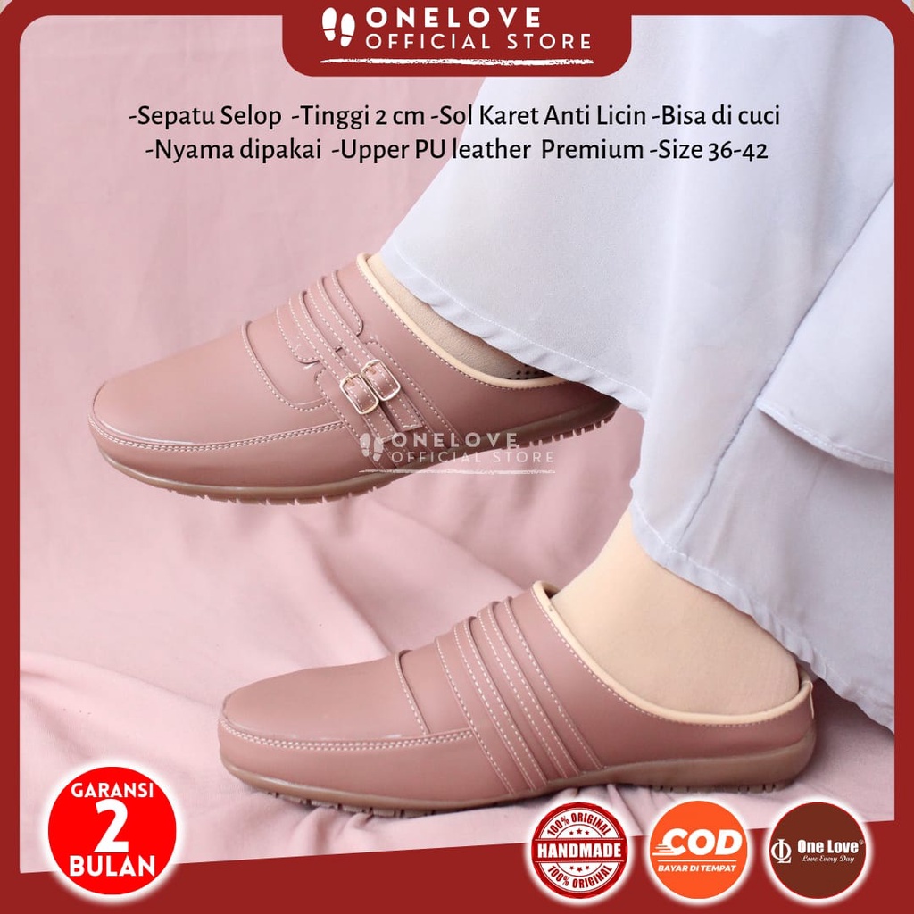 Sepatu Slop Wanita One love Ori Murah Kualitas terjamin / Sepatu Selop Wanita Flatshoes Merk One lov