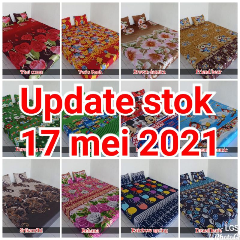 Paket 3pcs sprei 160x200 !! Sprei murah sprei homemade tidur nyenyak9