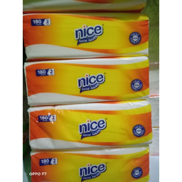 Tissue nice 180 sheets 2ply dan Jolly 250 sheets