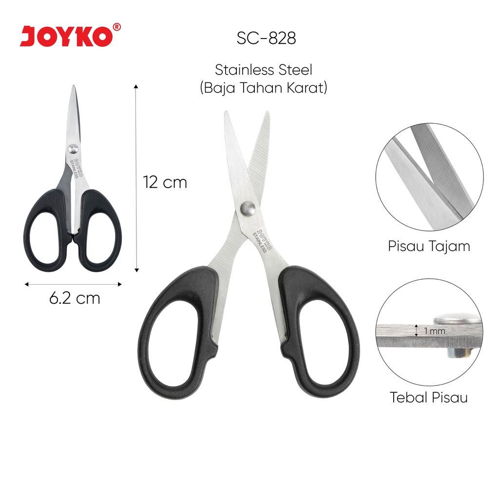 Gunting Scissors Joyko SC-828~848-SC-828