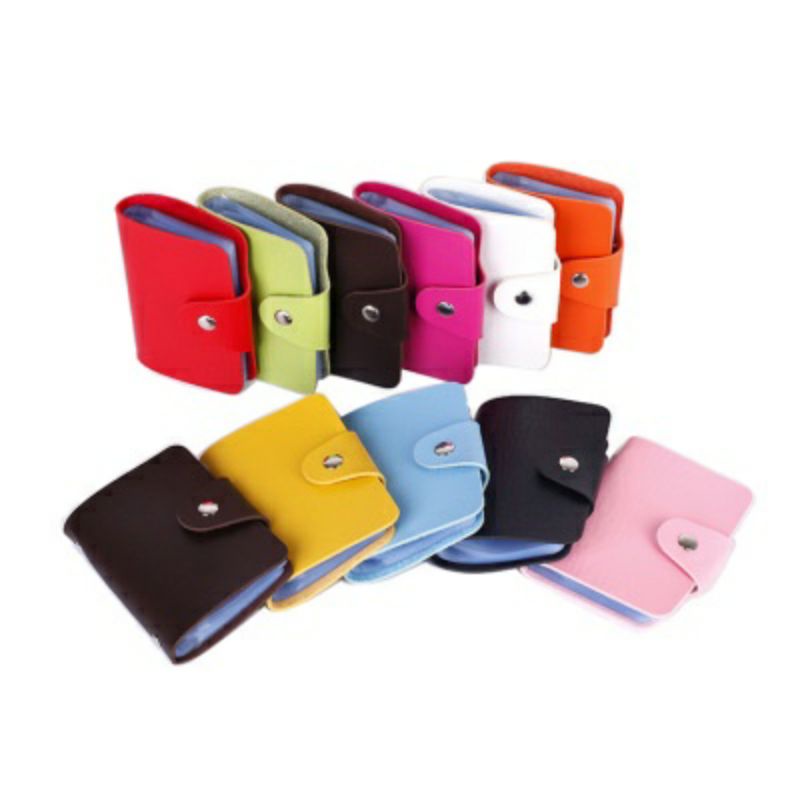 ~ PIYOSHI08 ~ Dompet Kartu Isi 24 / Kartu Nama Card Holder Organizer Kancing AF169