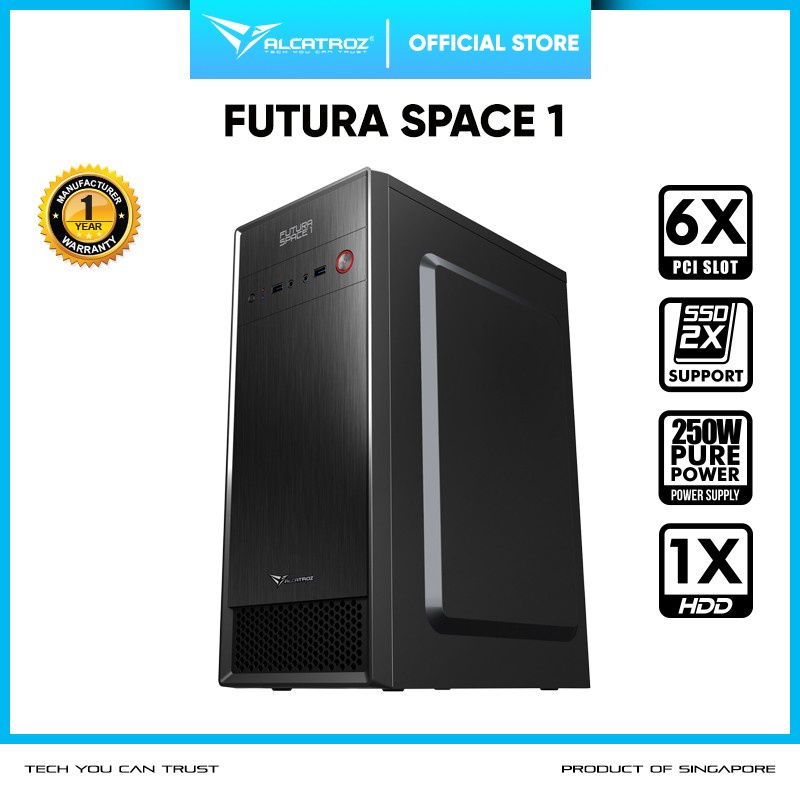 Alcatroz Futura Space 1 Excellent ATX PC Case 450W - Garansi 1 Tahun