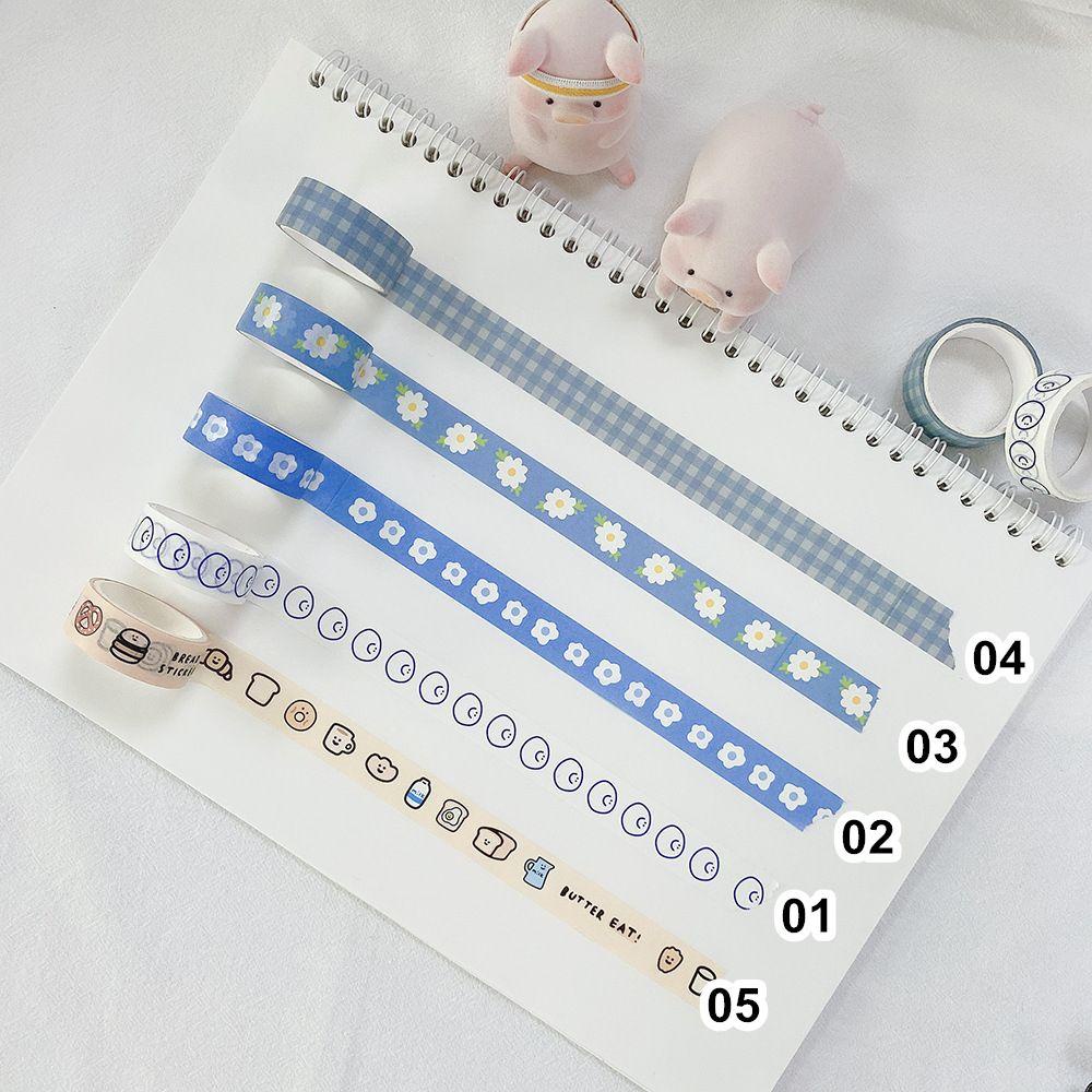 Nanas Washi Tape Diary DIY Dekorasi Kantor Perlengkapan Sekolah Album Scrapbooking Dekorasi Pita Kertas Perekat Biru