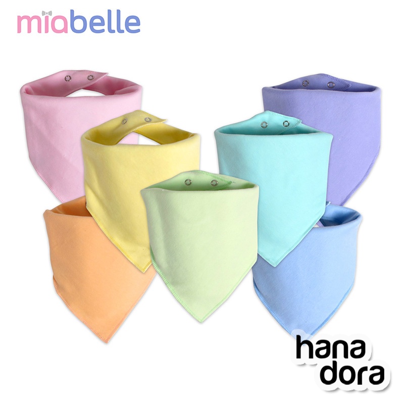 Miabelle Bib Bandana Polos (Satuan) - Slabel Celemek Bayi Segitiga