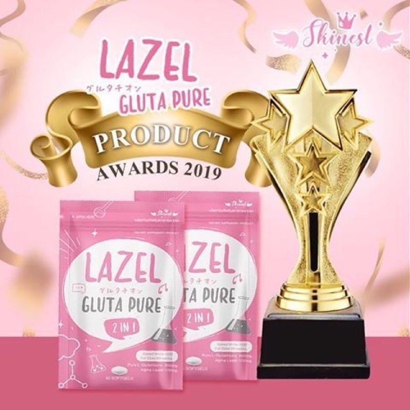 TERMURAH (ADA BARCODE) LAZEL PURE GLUTA BY SKINEST CLINIC LACHEL SUPLEMEN PEMUTIH