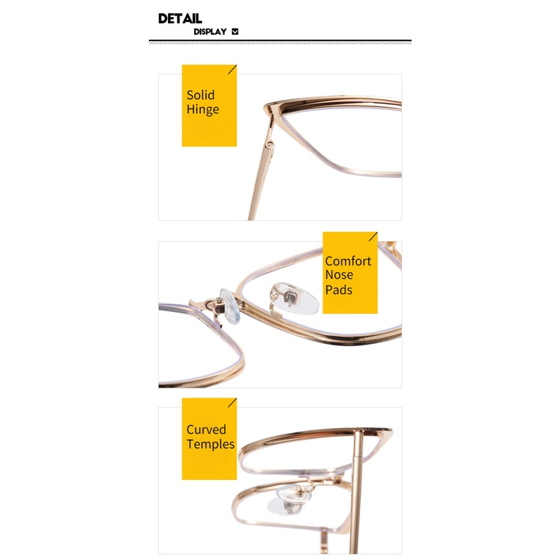 Kacamata Cat Eye Anti Radiasi Bahan Metal