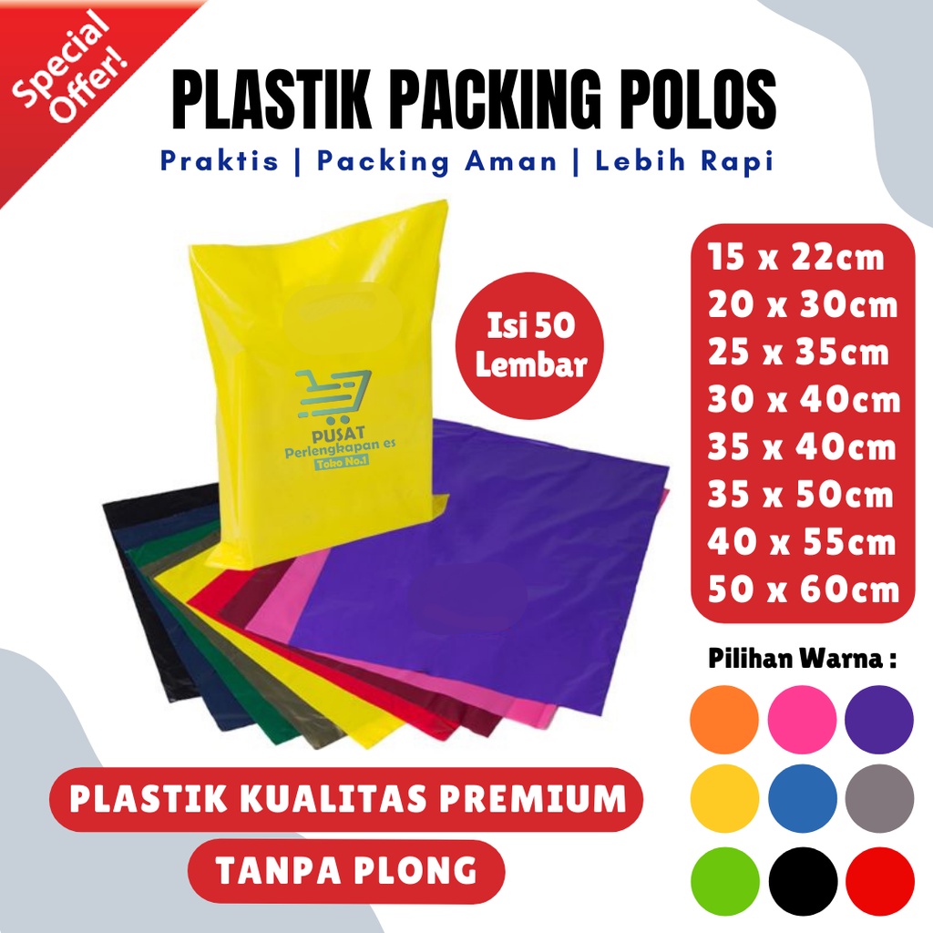 

PLASTIK HD PART 2 OLSHOP 20x30 ISI ±50 LEMBAR, TEBAL, KUALITAS BOSS, HARGA DIJAMIN TERMURAH