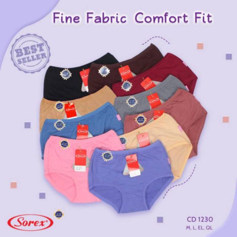 Grosir cd celana dalam wanita sorex 1230 / celana dalam sorex katun premium