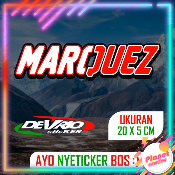 

Stiker Marc Marquez (Cutting Sticker) Panjang 15 cm
