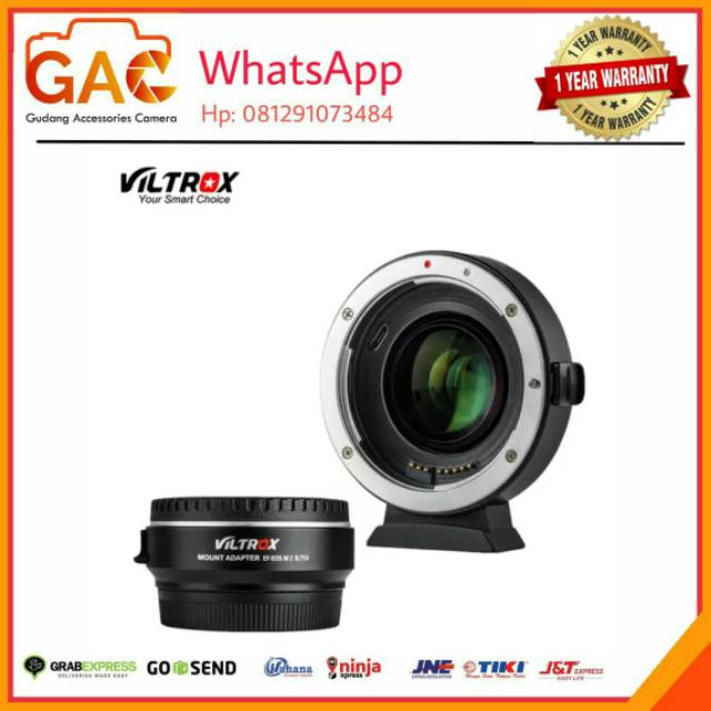 Lens mount adapter speedbooster VILTROX EF-EOS M2