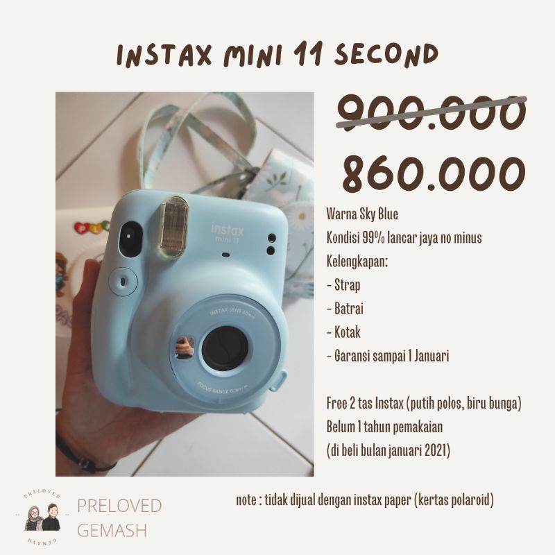 INSTAX MINI 11 SECOND