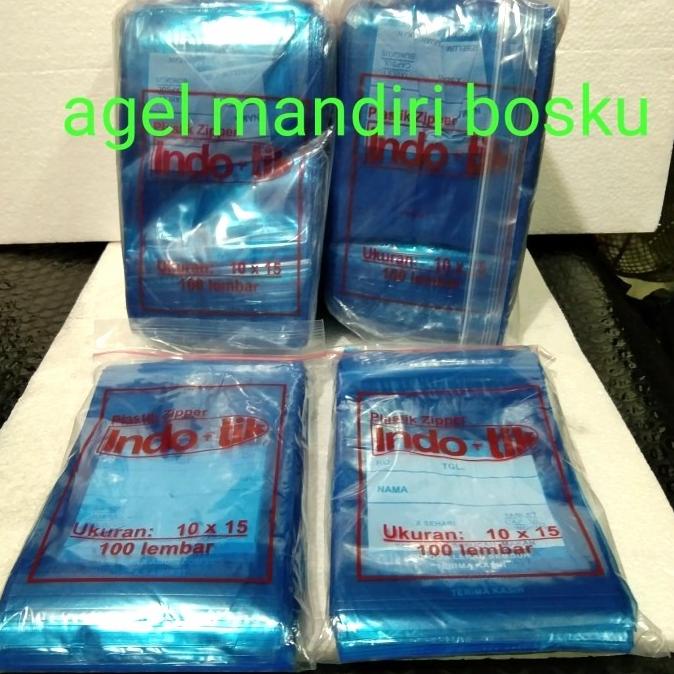 Plastik Klip Obat 15x10 indo tik Biru/ Klip Obat Plastik Obat Biru